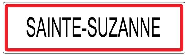 Αγία Σουζάν πινακίδα κυκλοφορίας στην Γαλλία — Φωτογραφία Αρχείου