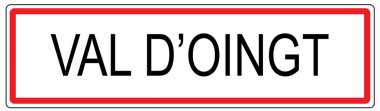 Fransa'da Val d Oingt şehir trafik işareti illüstrasyon