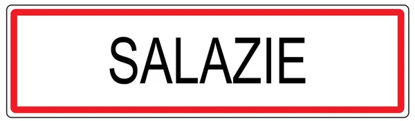 Fransa'da Salazie şehir trafik işareti illüstrasyon — Stok fotoğraf