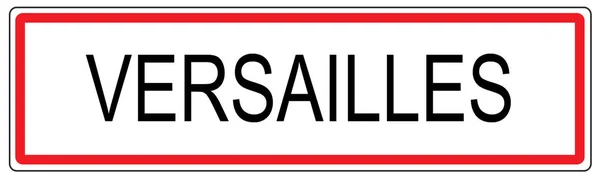 Βερσαλλίες πινακίδα της πόλης στην Γαλλία — Φωτογραφία Αρχείου