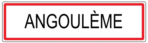Angouleme Stadt Verkehrszeichen Illustration in Frankreich — Stockfoto