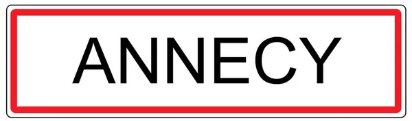 Annecy Stadt Verkehrszeichen Illustration in Frankreich — Stockfoto