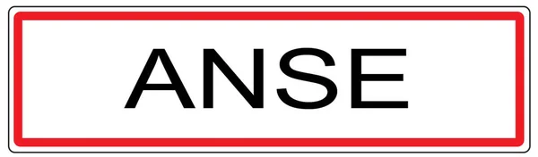 Anse city traffic sign illustration in France — Zdjęcie stockowe