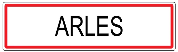 프랑스의 아를 시 교통 표지판 일러스트 — 스톡 사진