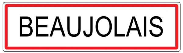Beaujolais városi közlekedési jel illusztráció Franciaországban — Stock Fotó