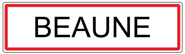 프랑스의 보운 시 교통 표지판 일러스트 — 스톡 사진