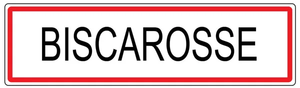 Fransa'da Biscarosse şehir trafik işareti illüstrasyon — Stok fotoğraf