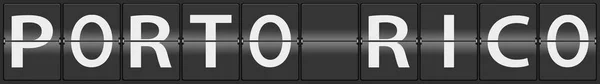 Πόρτο Ρίκο στο αεροδρόμιο flipping πίνακα — Φωτογραφία Αρχείου