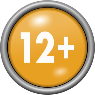 Turuncu tasarım 12 yıl içinde yuvarlak 3d düğmesini