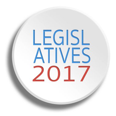 Yasama 2017 yılında gölge ile yuvarlak beyaz düğmesi