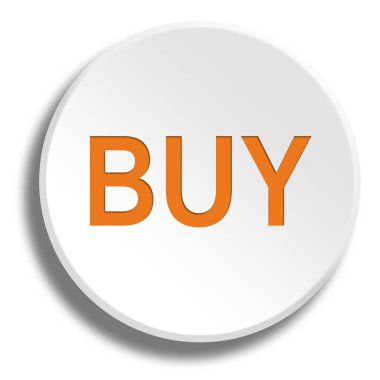 Turuncu yuvarlak beyaz düğmesi gölge ile katılım