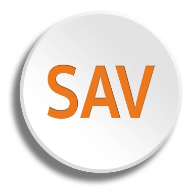 Gölge ile yuvarlak beyaz düğmesini turuncu müşteri hizmetleri