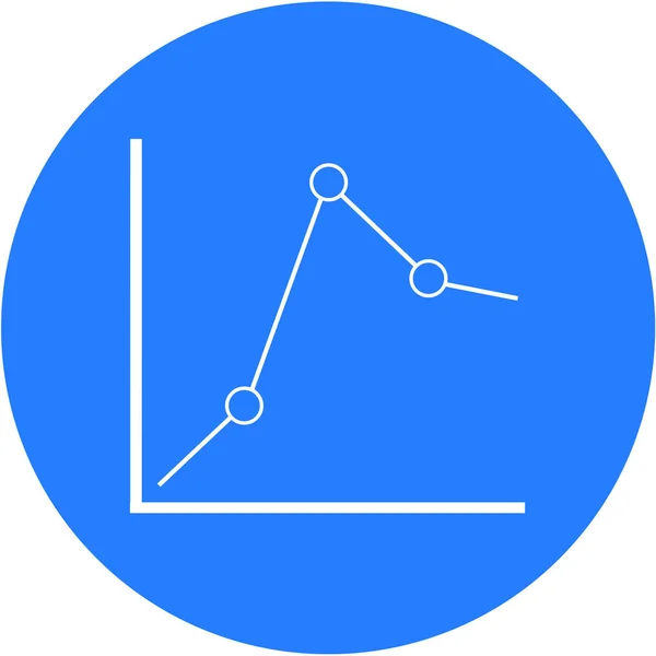 Blaues Trenddesign im flachen runden Knopf — Stockfoto