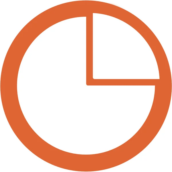 Diseño de tendencias naranja en un botón redondo plano —  Fotos de Stock