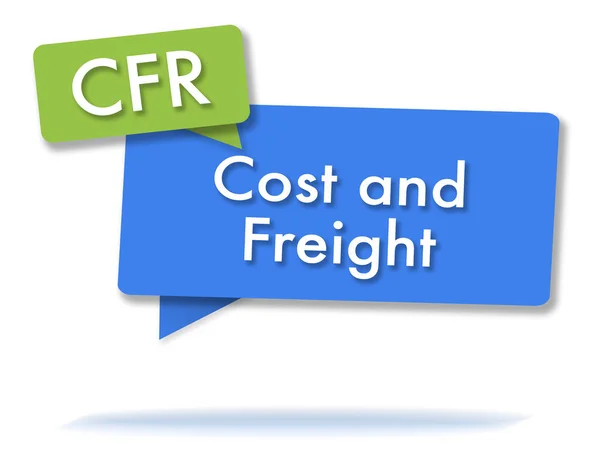 CFR Incoterms initals renkli baloncuklar içinde