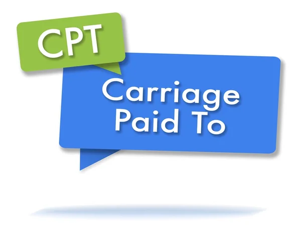 CPT Incoterms initals renkli baloncuklar içinde