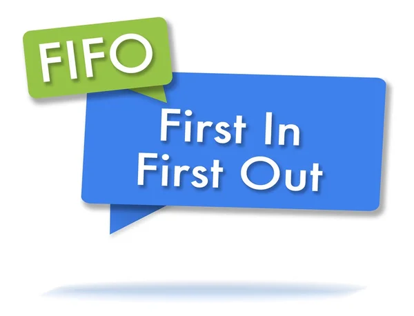 FIFO initals renkli baloncuklar içinde