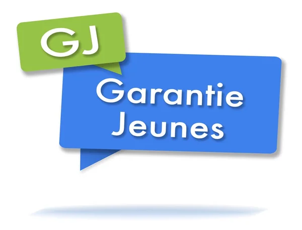 Initales franceses de GJ en burbujas de colores — Foto de Stock