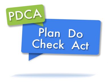 Renkli baloncuklar PDCA initals