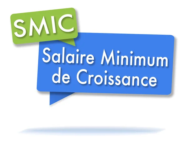 Renkli baloncuklar içinde Fransızca SMIC initals