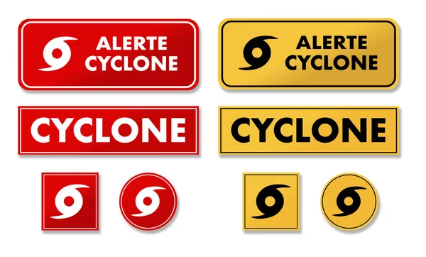 Francia fordítás ciklon figyelmeztető jelzés — Stock Fotó
