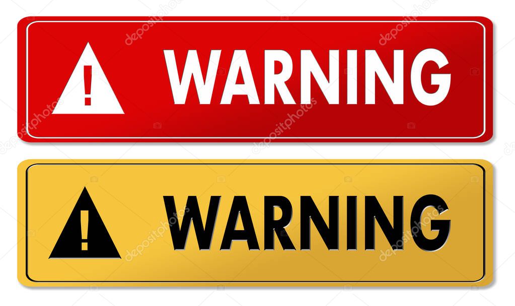 Warning warning panels