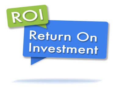 Renkli baloncuklar ROI baş harfleri