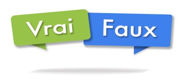 True ve false çizimde iki renkli baloncuklar