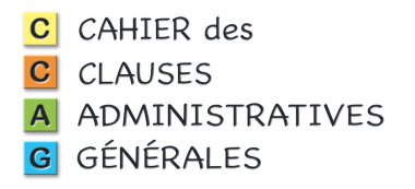 Fransızca 'da anlamı olan renkli 3d küplerle Ccag baş harfleri.