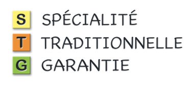 Fransızca 'da anlamı olan renkli 3D küplerle Stg harfleri.
