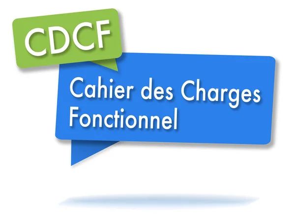 Francia Cdcf Monogram Két Színes Zöld Kék Buborékban — Stock Fotó