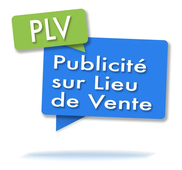 Französische Plv Initialen Zwei Farbigen Grünen Und Blauen Blasen — Stockfoto