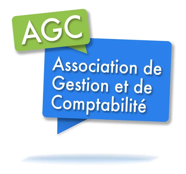 Francia Agc Monogram Két Színes Zöld Kék Buborékban — Stock Fotó