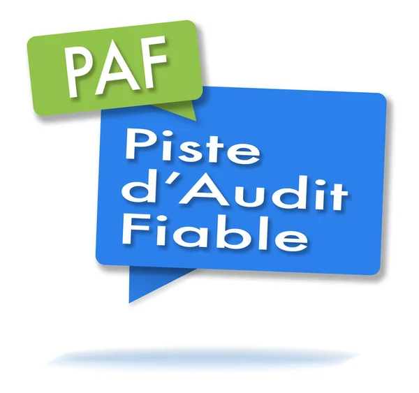 Francia Paf Monogram Két Színes Zöld Kék Buborékban — Stock Fotó