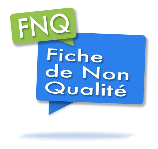 Initiales Fnq Françaises Deux Bulles Vertes Bleues — Photo