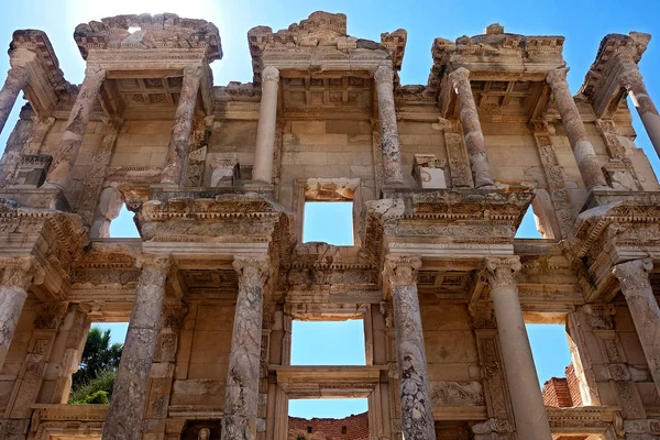 Celsus Bibliotheek Oude Stad Efeze Turkije — Stockfoto