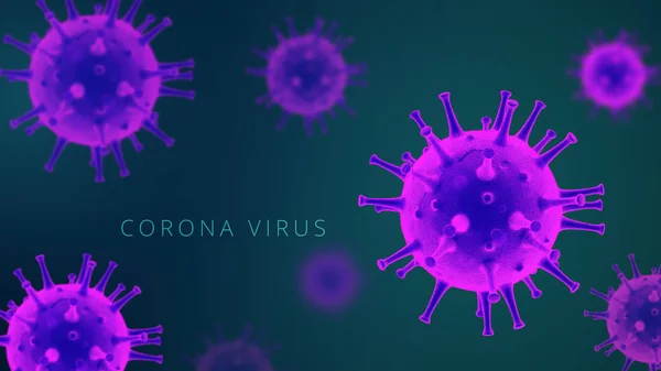 Иллюстрационный коронный вирус. Вирусная инфекция, вызывающая хронические заболевания. H1N1, вирусы гепатита, грипп, СПИД. 3D рендеринг вируса . — стоковое фото