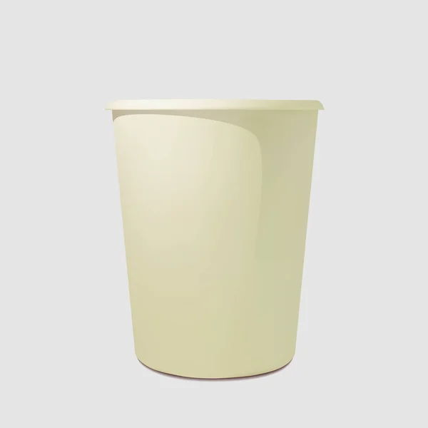 Papier realistische koffiekop. Mockup koffiemokken. Wegwerpglas voor drankjes. Sjabloon voor producten, webbanners en folders. Vectorillustratie — Stockvector