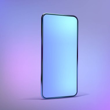 3D gerçekçi rengarenk akıllı telefon modeli. Bilgi grafikleri ve Ui tasarımı için şablon. Boş ekran izole şablonları olan telefon çerçevesi. Vektör cep telefonu kavramı