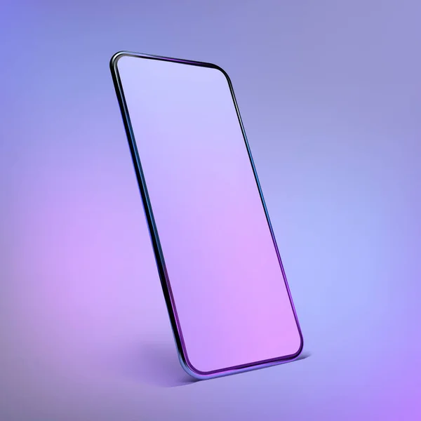 3D realistico colorato modello di smartphone. Modello per infografica e design dell'interfaccia utente. Telaio telefonico con display vuoto modelli isolati. Concetto di cellulare vettoriale — Vettoriale Stock