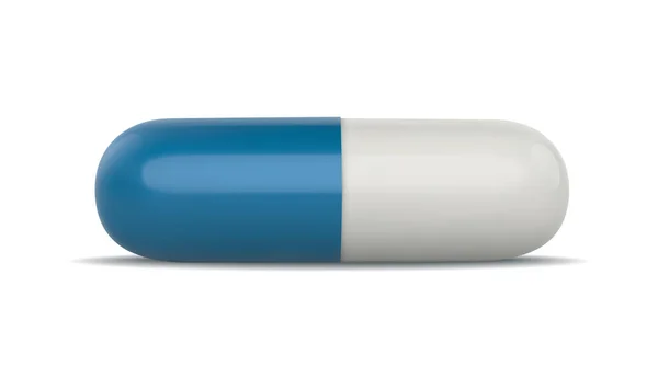 Pilule Médicale Blanche Réaliste Vue Dessus Modèle Conception Pilules Capsules — Image vectorielle