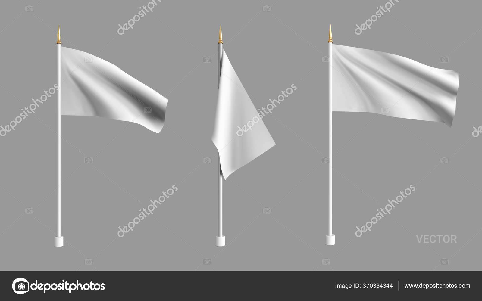 Realistic white flag waving in the wind. Set 3D advertising textile vector  flags. Template for products, advertizing, web banners, leaflets,  certificates and postcards. Vector illustration Stock Vector by ©Katrinaku  370334344, image size:1600x1000