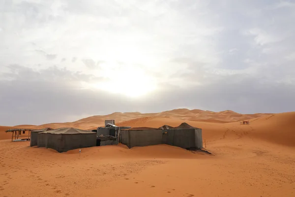 Sahara Grand Désert Aride Monde Étoiles Maroc Avec Mélange Sable — Photo