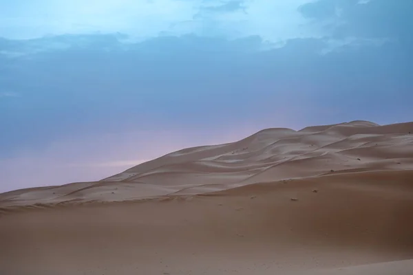 Sahara Desierto Árido Más Grande Del Mundo Estrellas Marruecos Con — Foto de Stock