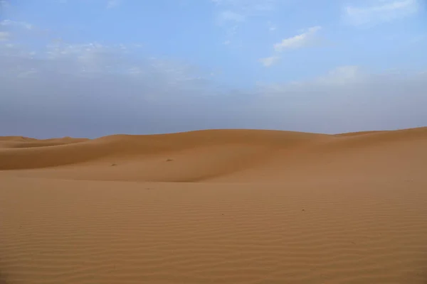 Saara Maior Deserto Árido Mundo Estrelas Marrococom Uma Mistura Areia — Fotografia de Stock