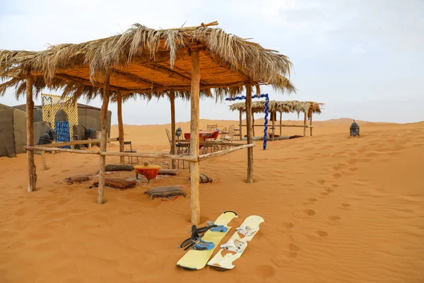 Sahara Grand Désert Aride Monde Étoiles Maroc Avec Mélange Sable — Photo