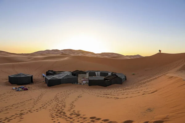 Сахара Найбільша Посушлива Пустеля Світі Зірки Марокко Сумішшю Піску Гірських — стокове фото