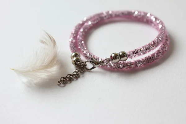 Geçiş yumuşatma ile pembe bileklik