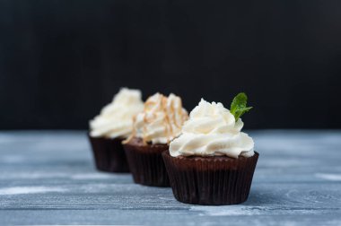 Şeker krem ile cupcakes