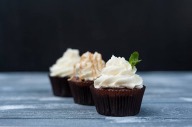 Şeker krem ile cupcakes
